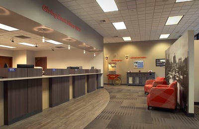 Waiting area and teller lines