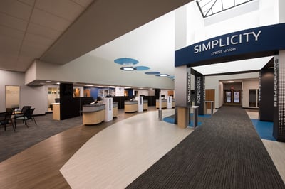 Interior design of a credit union
