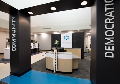Welcome desk at the credit union
