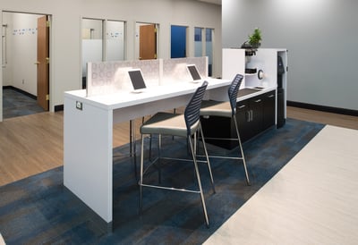 iPad station in a credit union