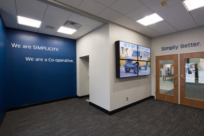 Interior branding in the corridor