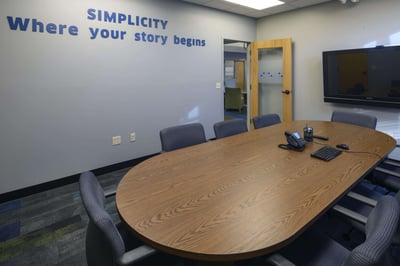 Conference room in a credit union