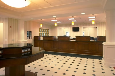 Teller lines at Town Bank
