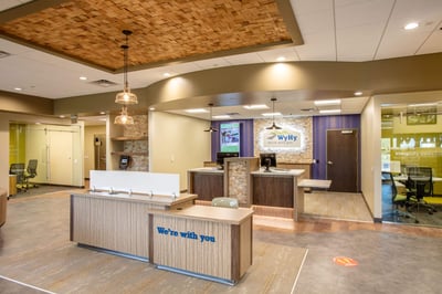 Teller pods and check desk