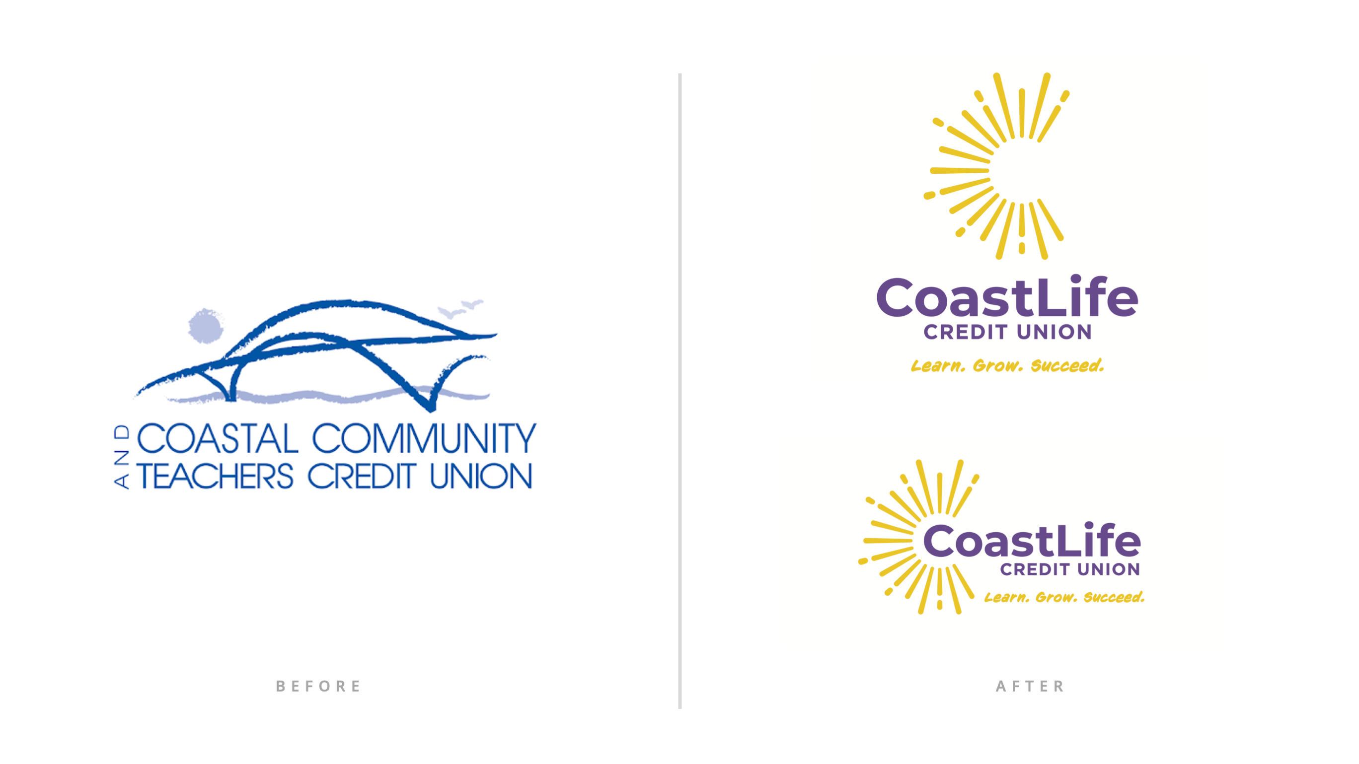 CoastLifeCreditUnion_Logo_Before and After