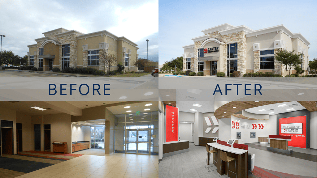 Carter Credit Union Branch Before and Afters