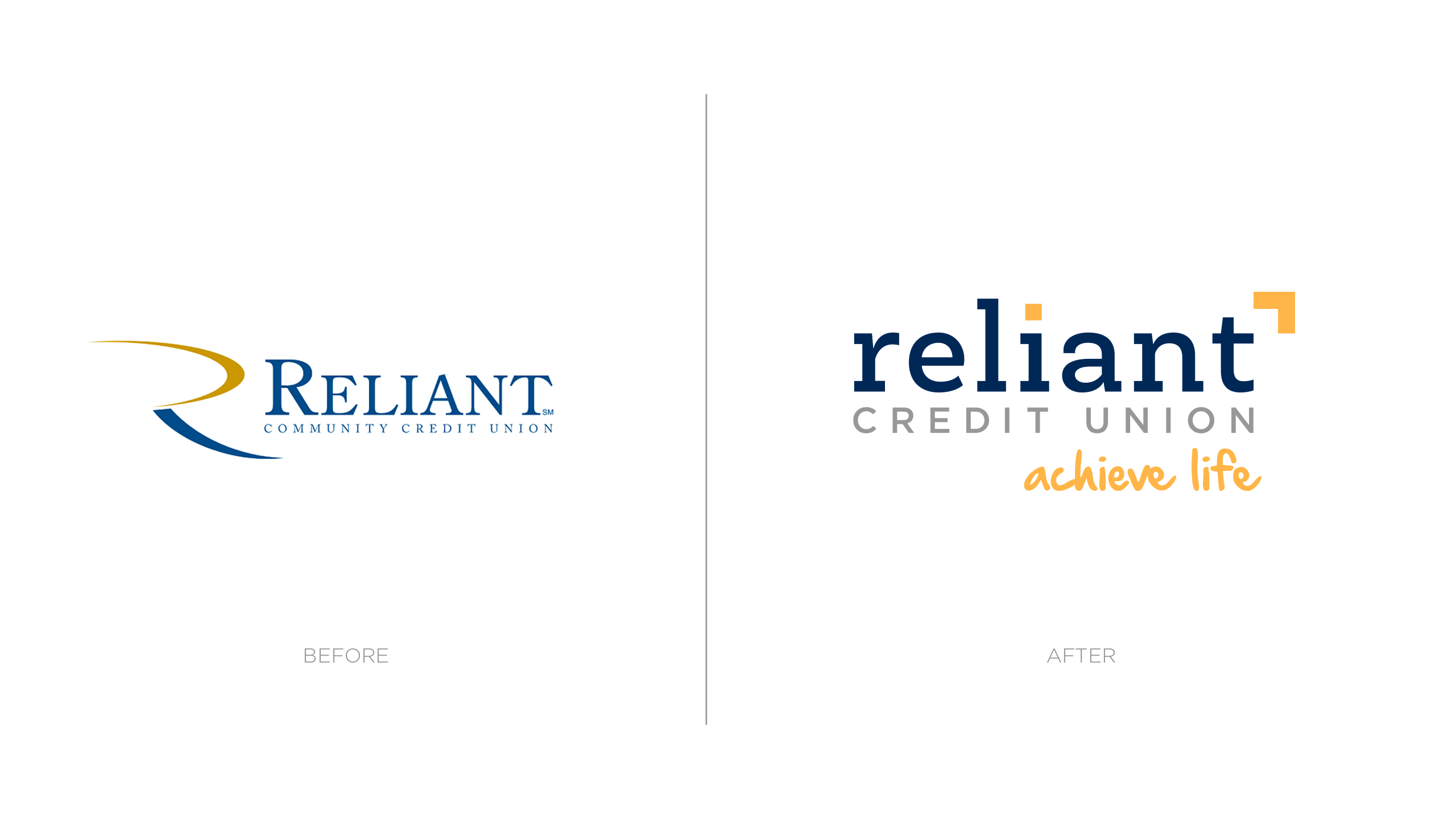 Reliant Credit Union_Logo_Before and After