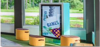 Digital game center in a credit union
