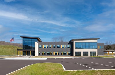 exterior of new Bayer Heritage operations center