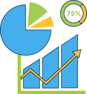 icon_piecharts and free standing data_strategic analysis LP