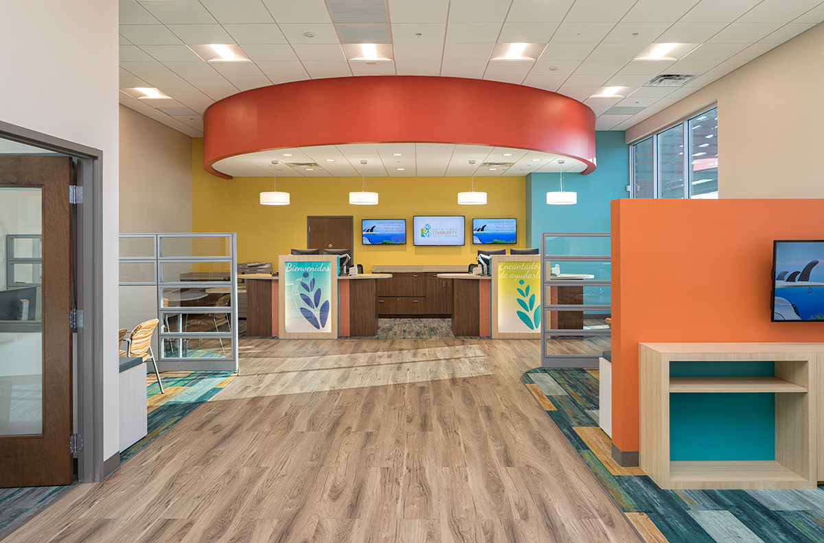 Interior of a California credit union