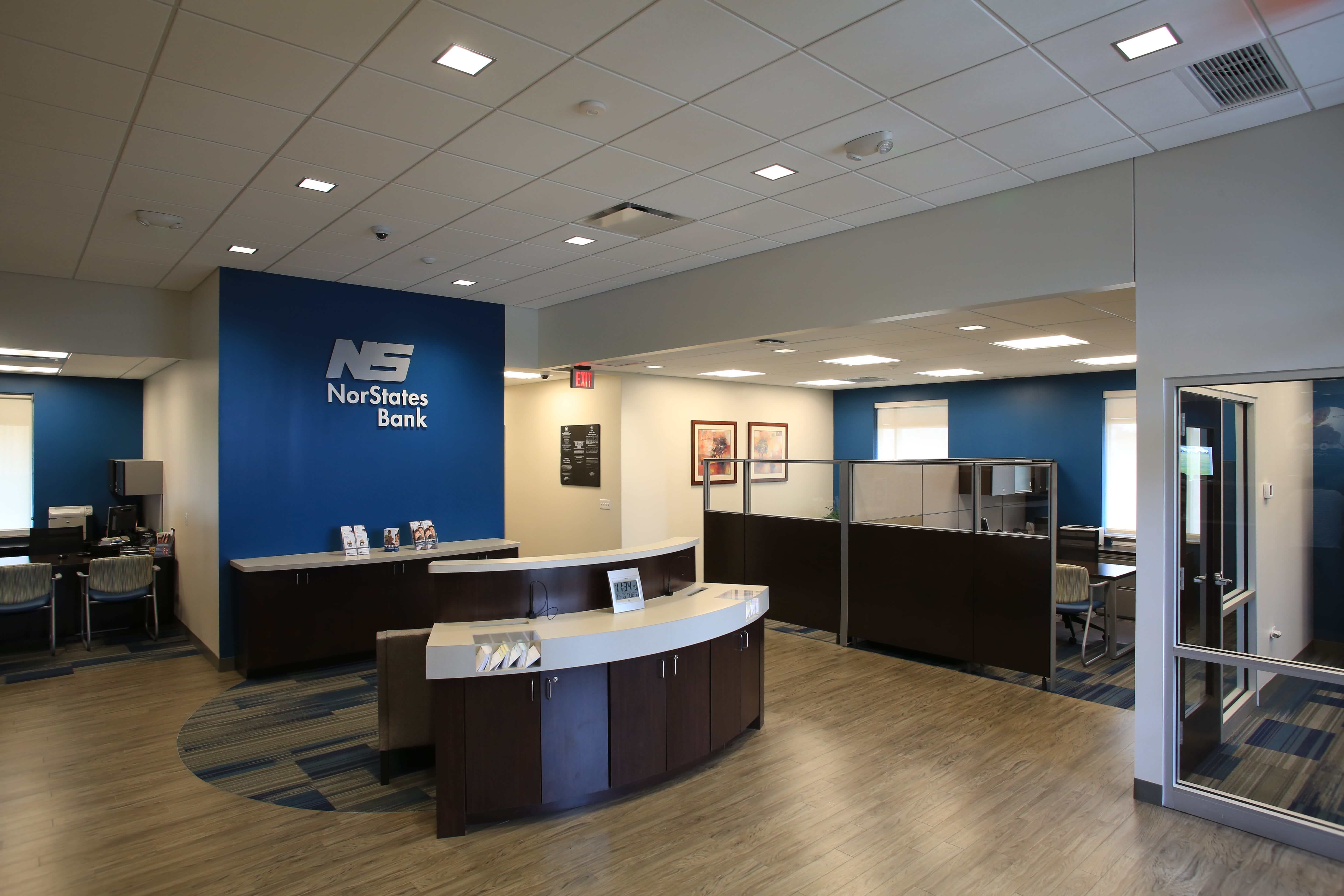 Bank entrance into the lobby