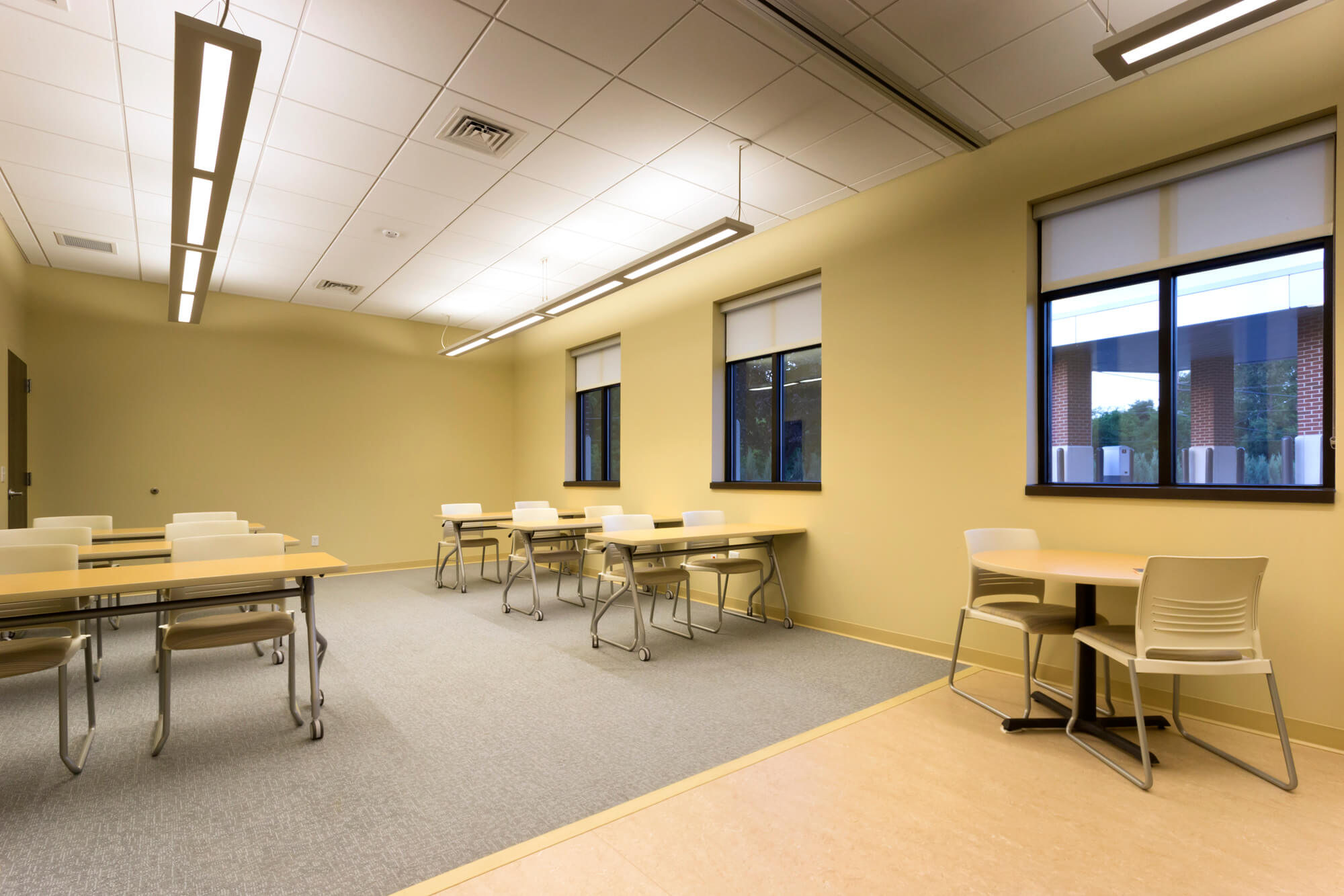 Employee work room at a bank branch in Michigan