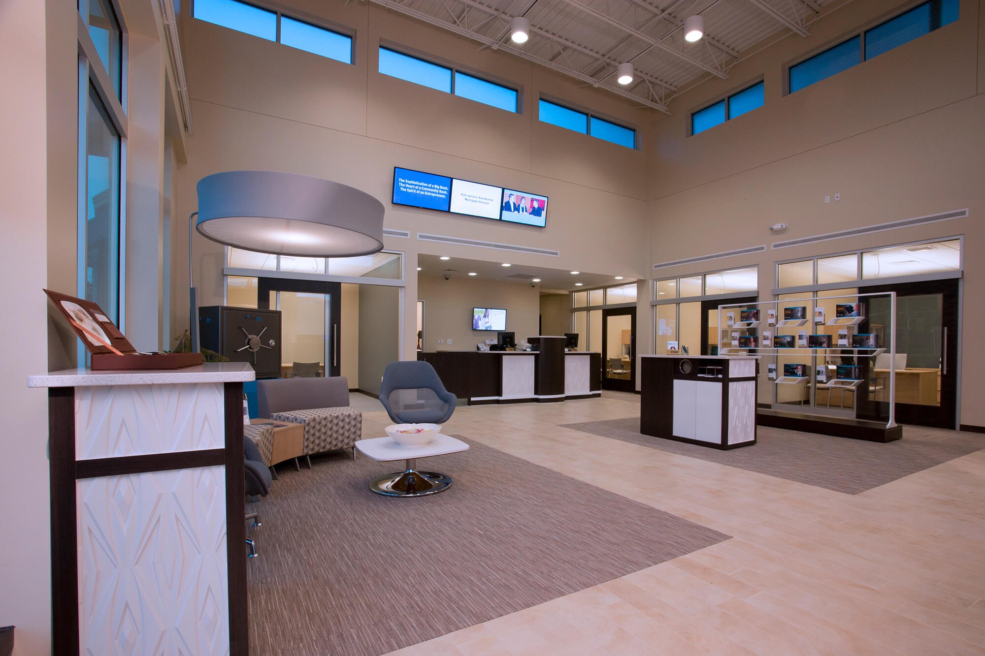 View of the lobby in a bank