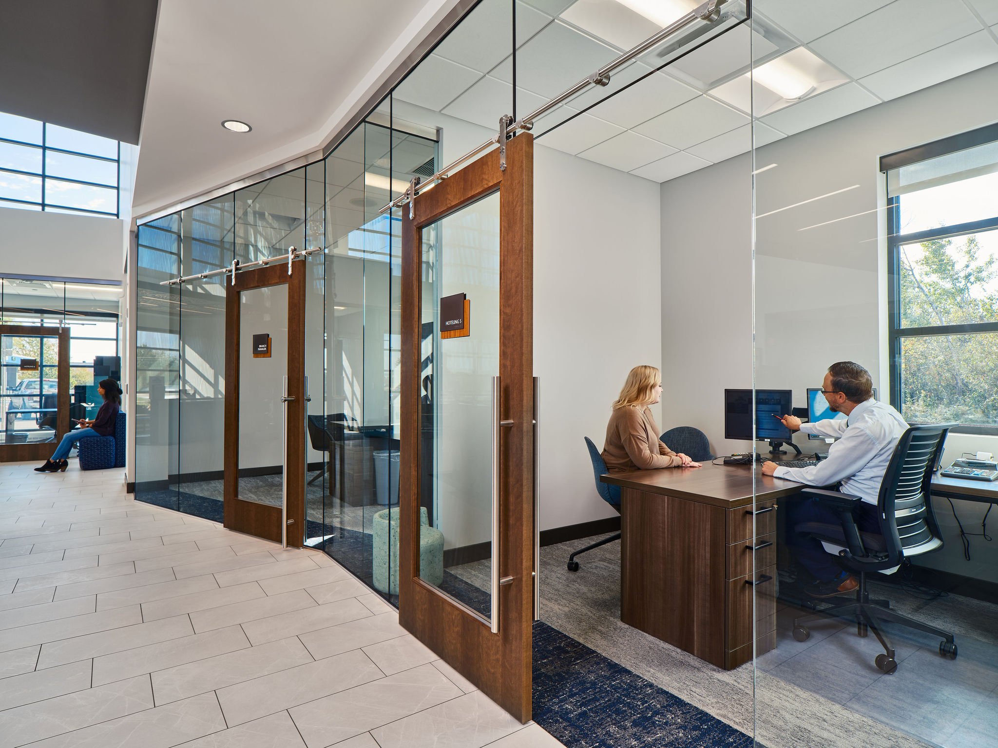 Private offices for employee training and meeting with members one on one