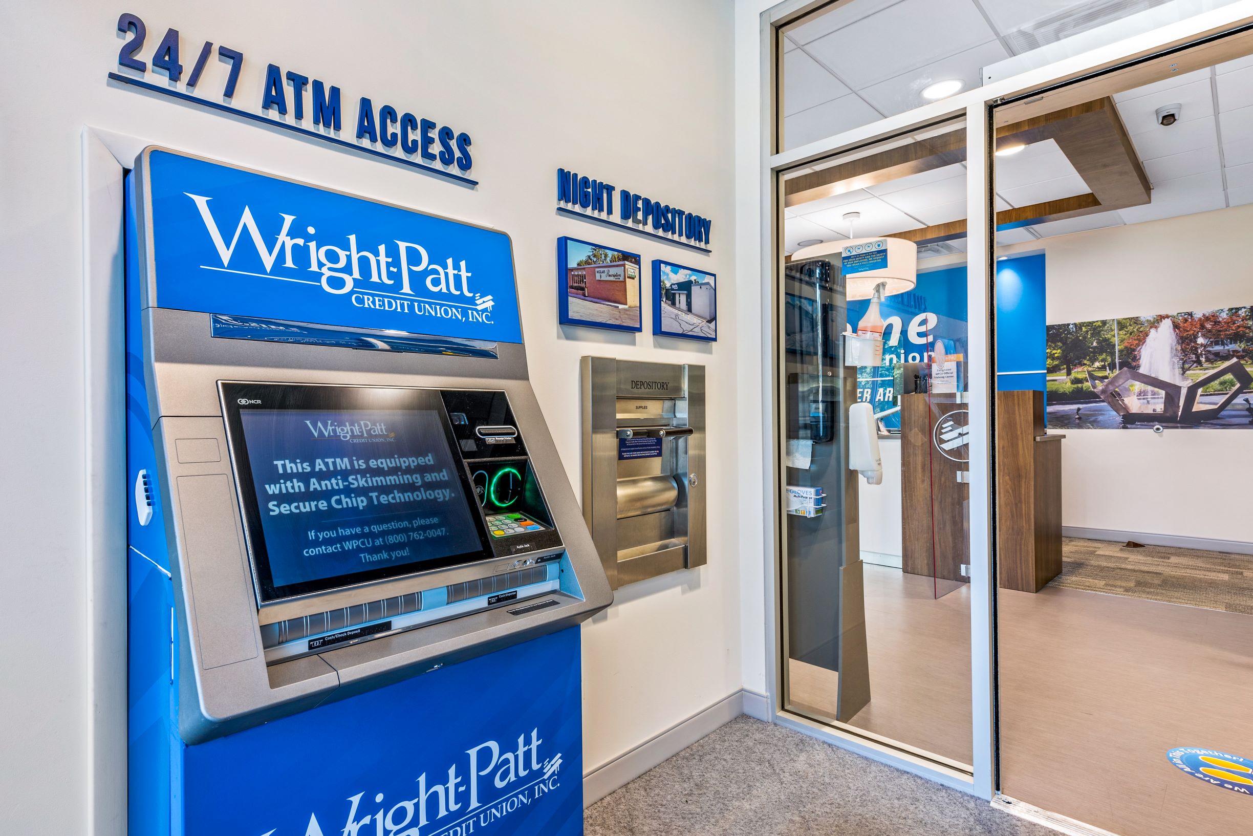 Interactive Teller Machine in the credit union vestibule