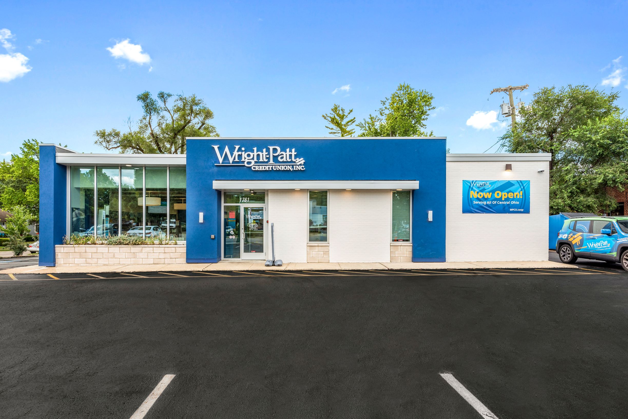 Credit union exterior after the renovation