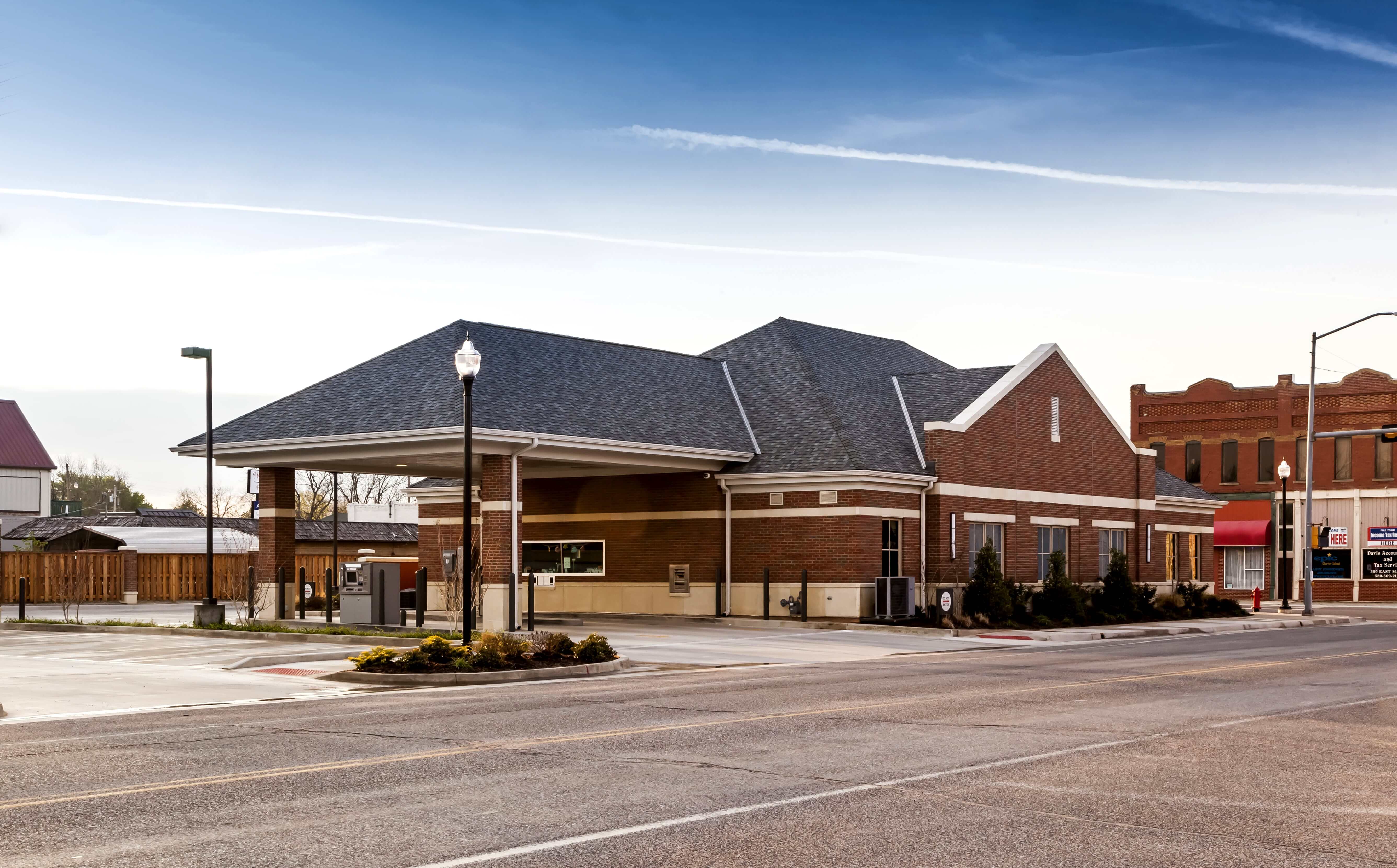 Drive-thru at a bank