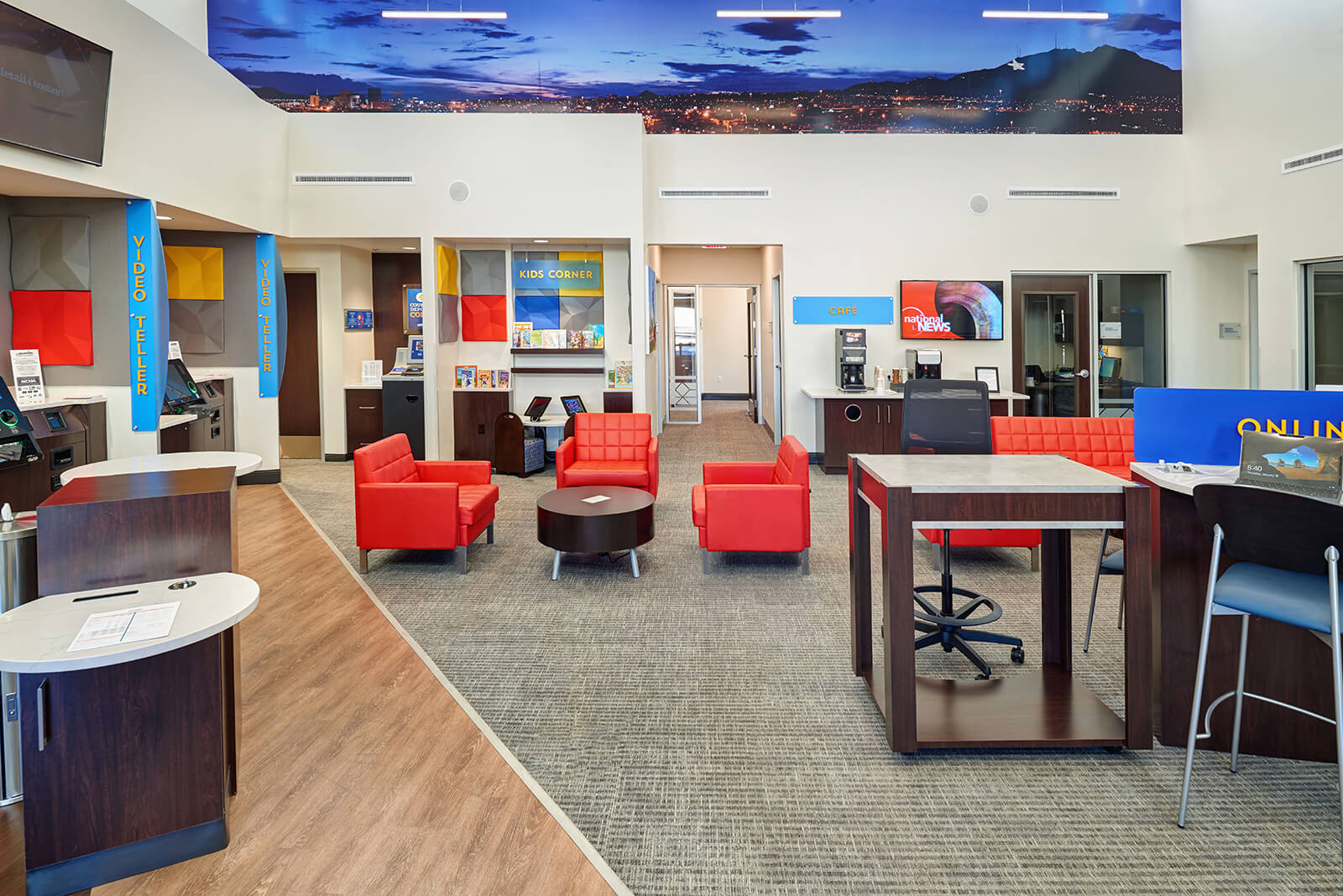 New credit union branch lounge