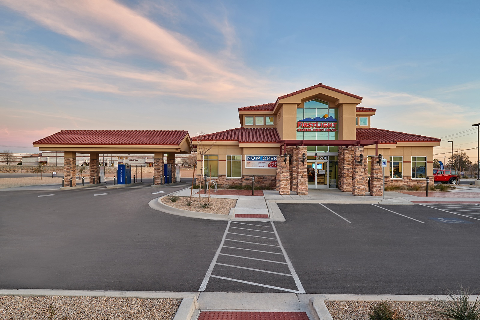 Gas station transformed into a credit union