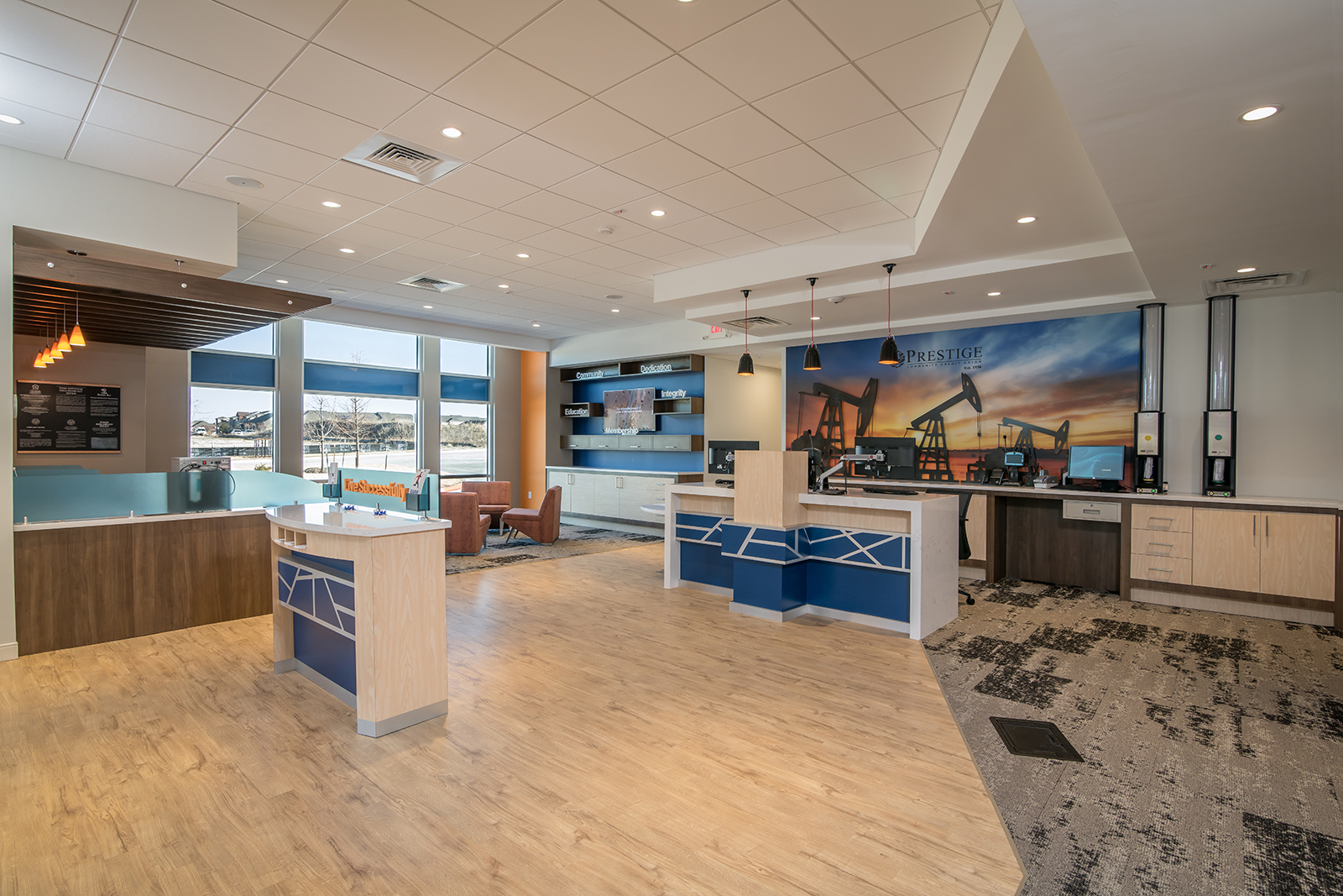 Credit union branch lobby