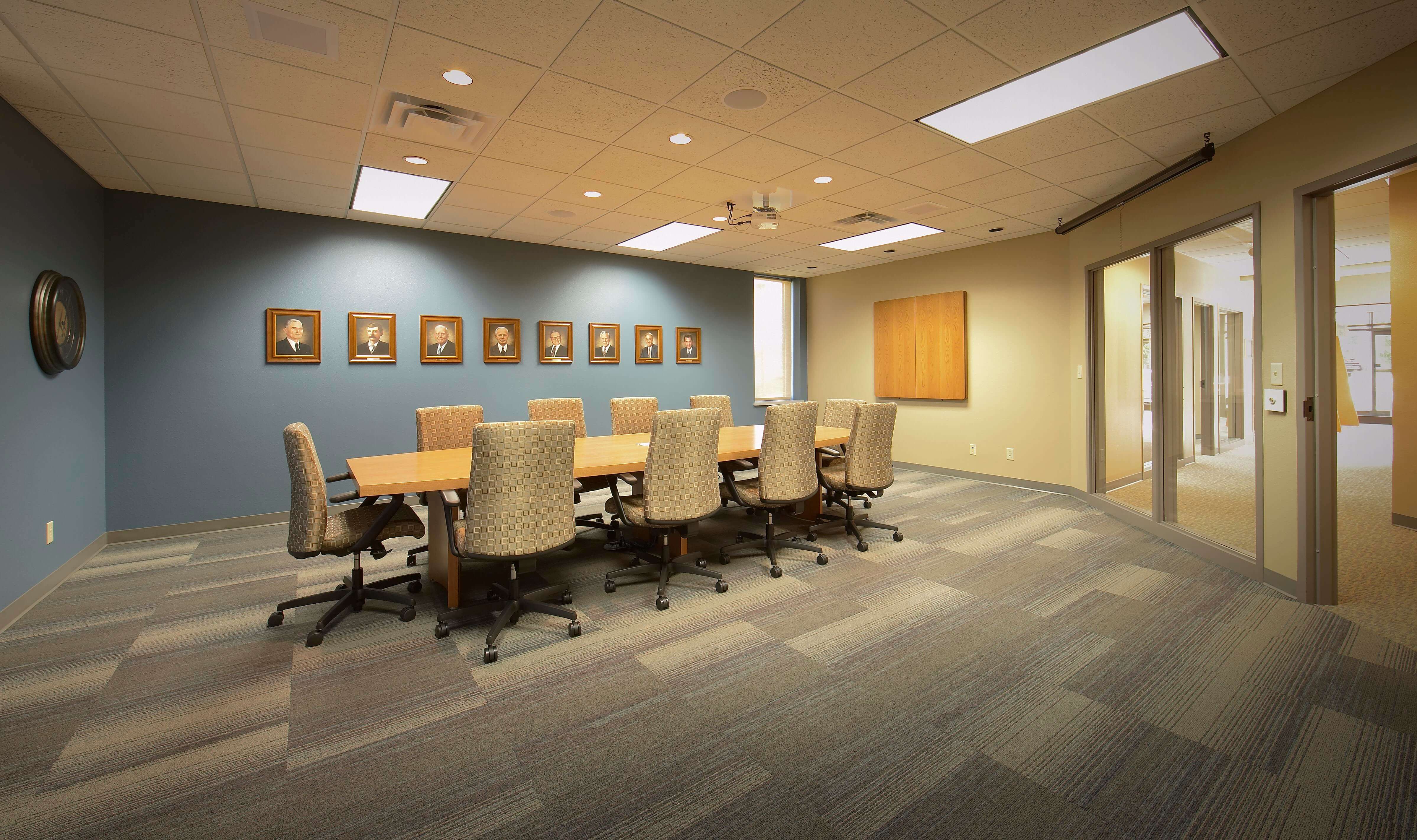 Board room at Cleveland State Bank