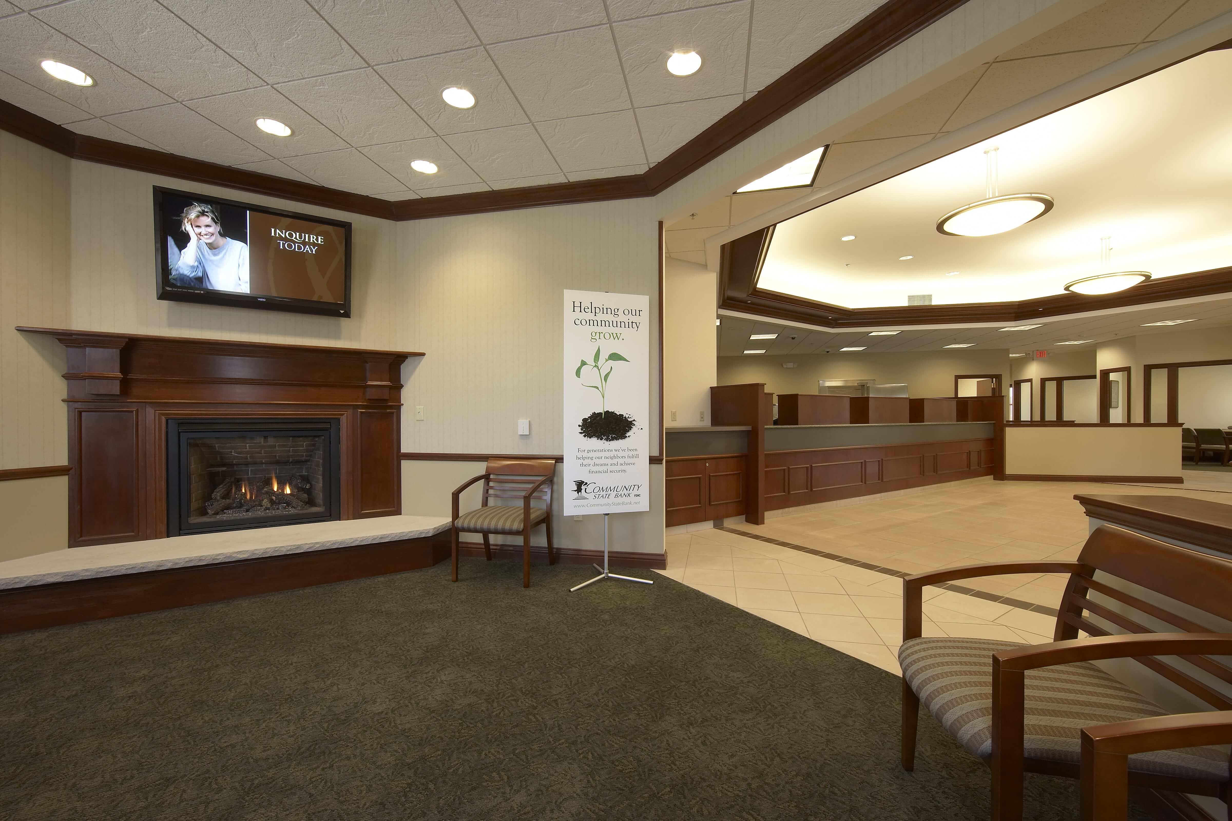 Lobby in a bank